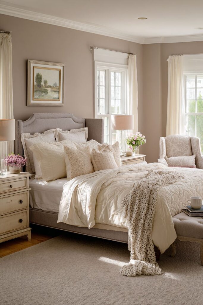 Romantic Grey Linen Elegance