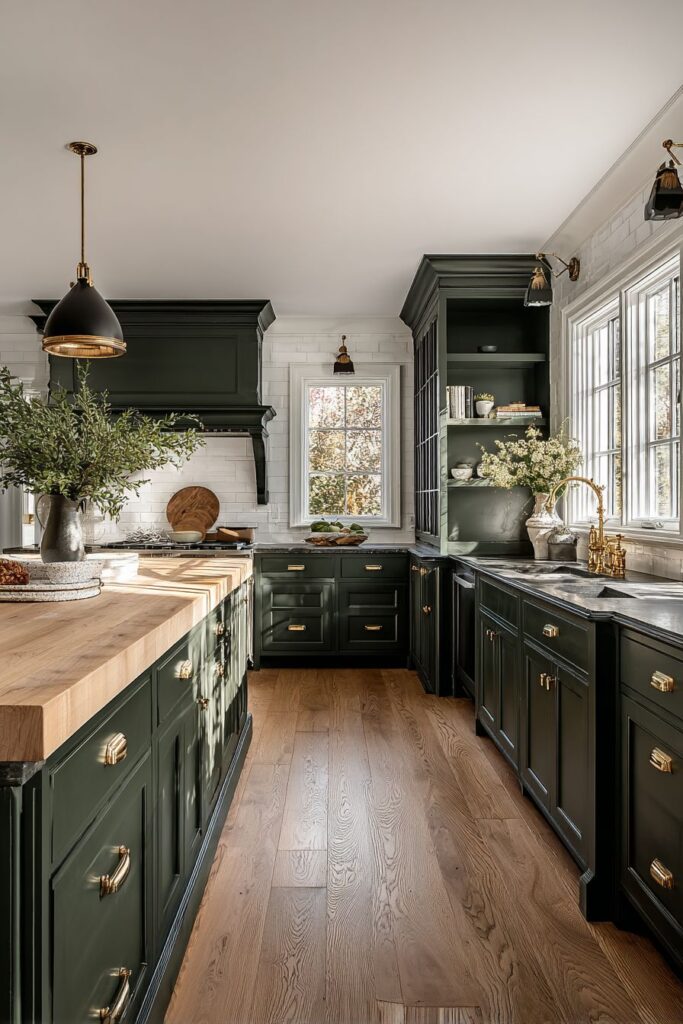 Classic Shaker-Style Forest Green Kitchen