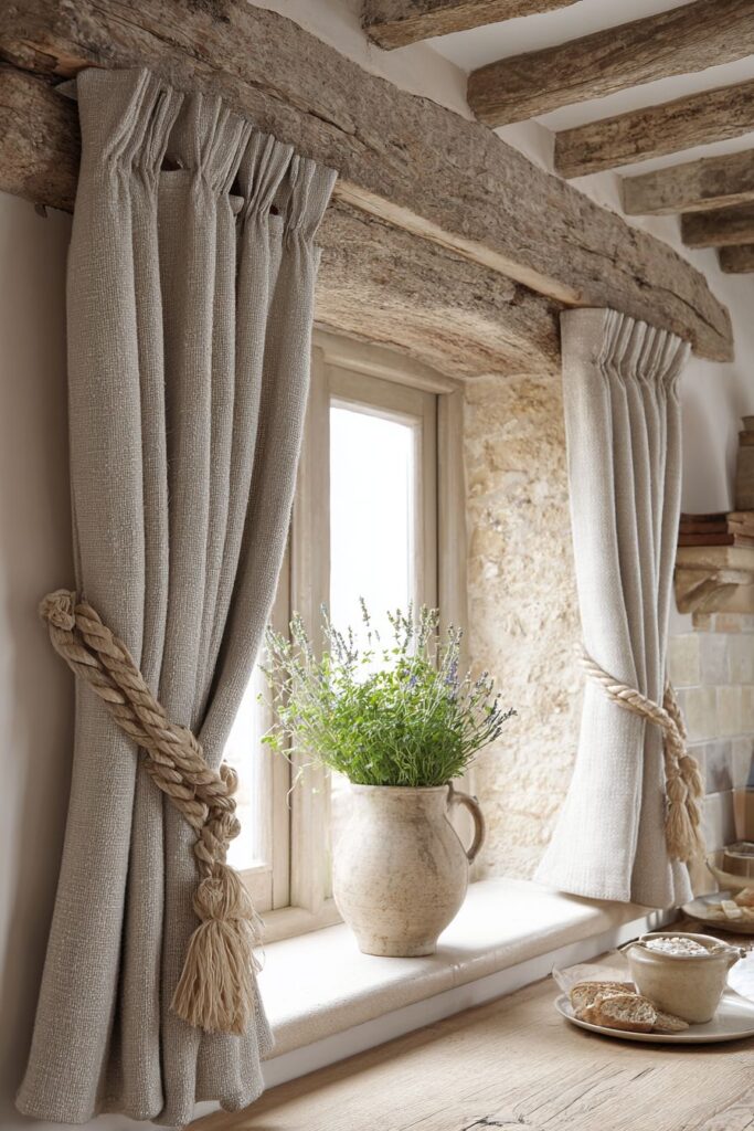 Cozy Farmhouse Elegance with White Linen