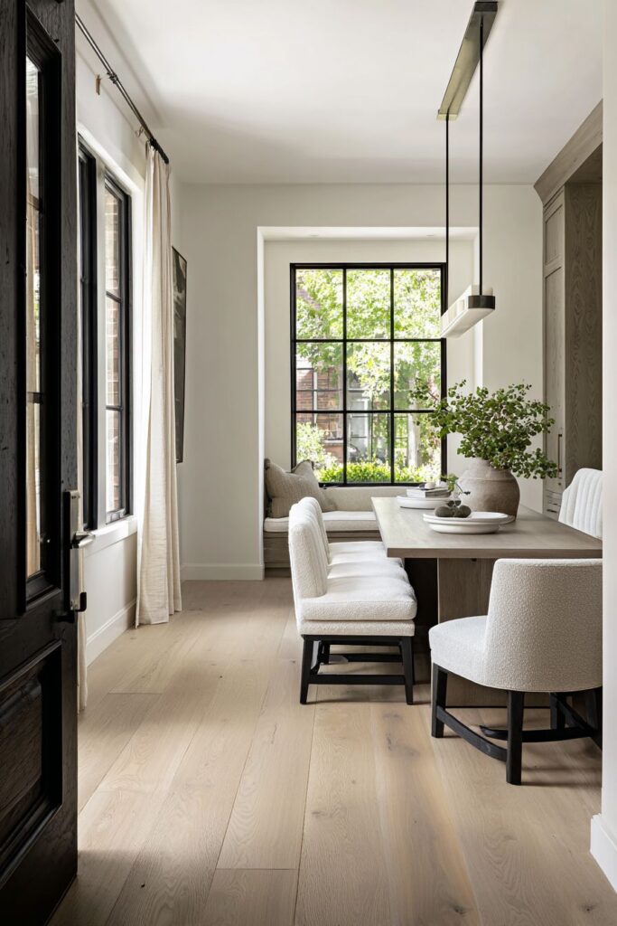 Sleek Rectangular Table with Strategic Seating