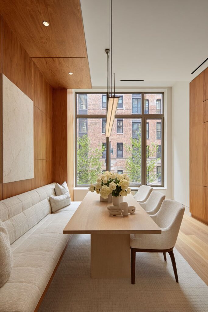 Sleek Rectangular Table with Strategic Seating