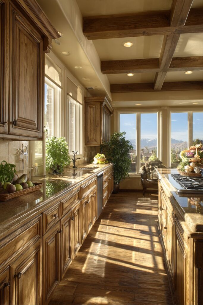 Traditional Raised Panel Oak Kitchen Cabinets