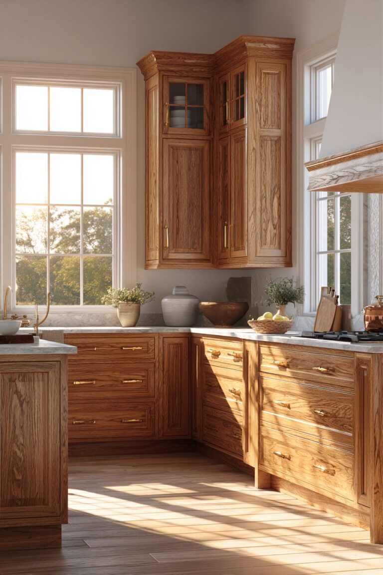 Oak kitchen cabinets