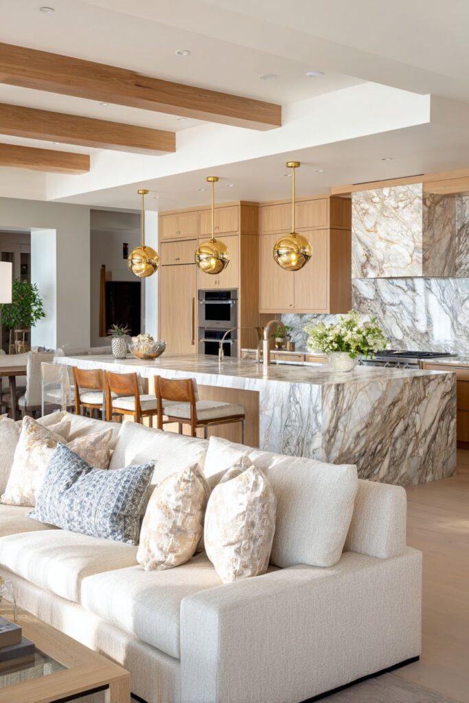 Modern Waterfall Marble Elegance