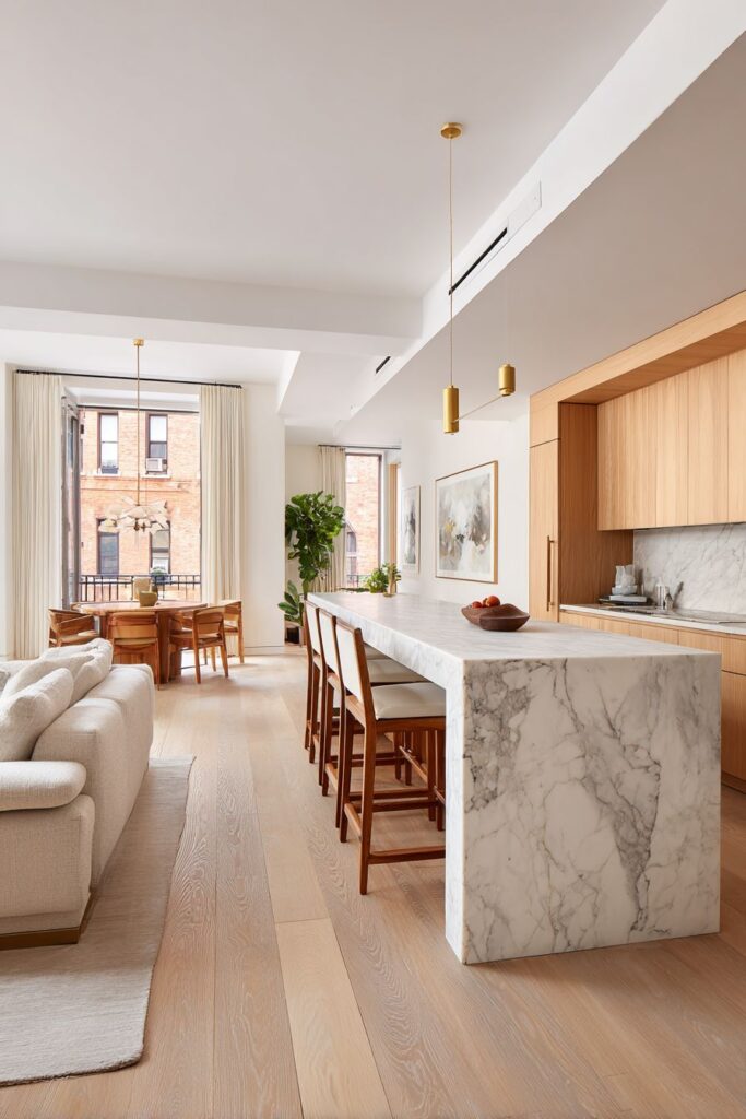 Modern Waterfall Marble Elegance