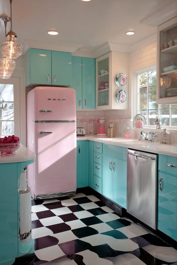 Vibrant Turquoise Cabinet Showcase