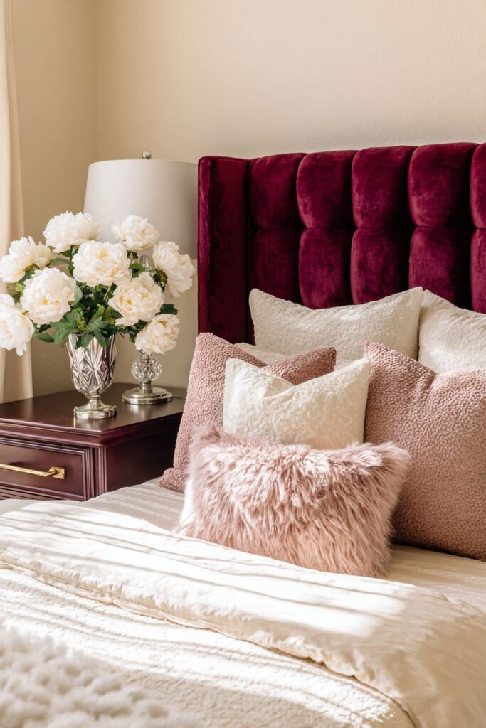 Luxurious Burgundy Velvet Elegance