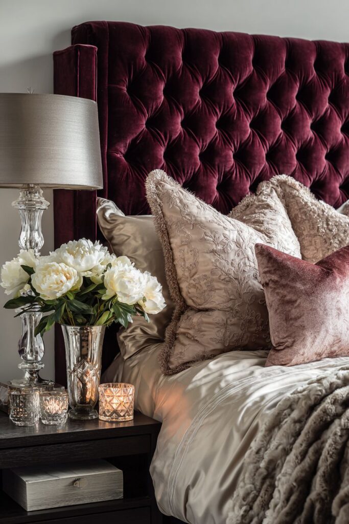 Luxurious Burgundy Velvet Elegance