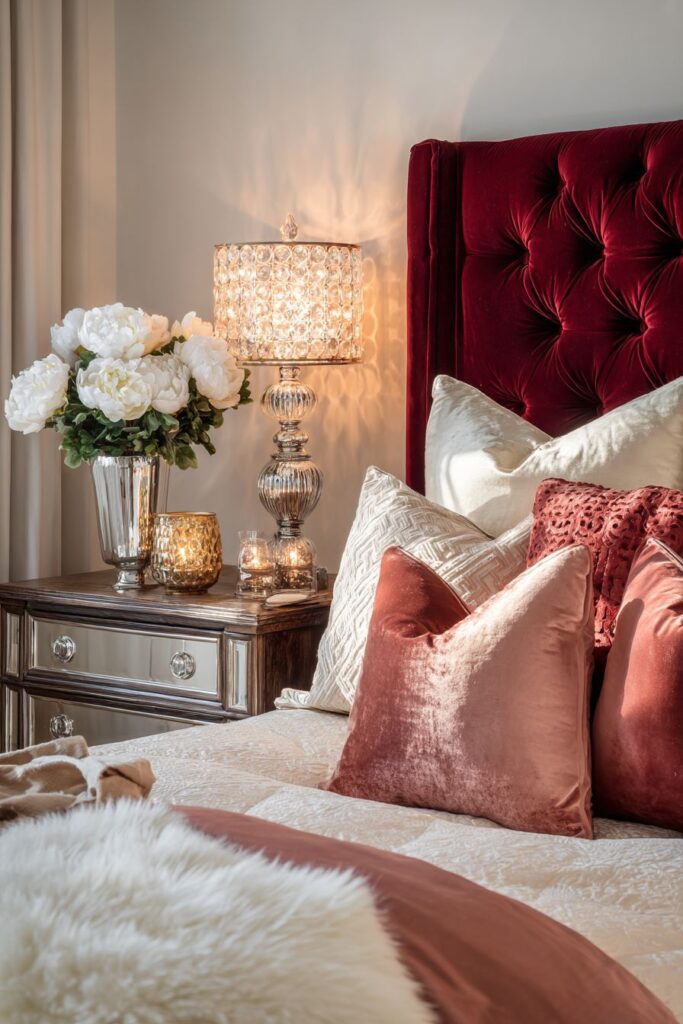 Luxurious Burgundy Velvet Elegance