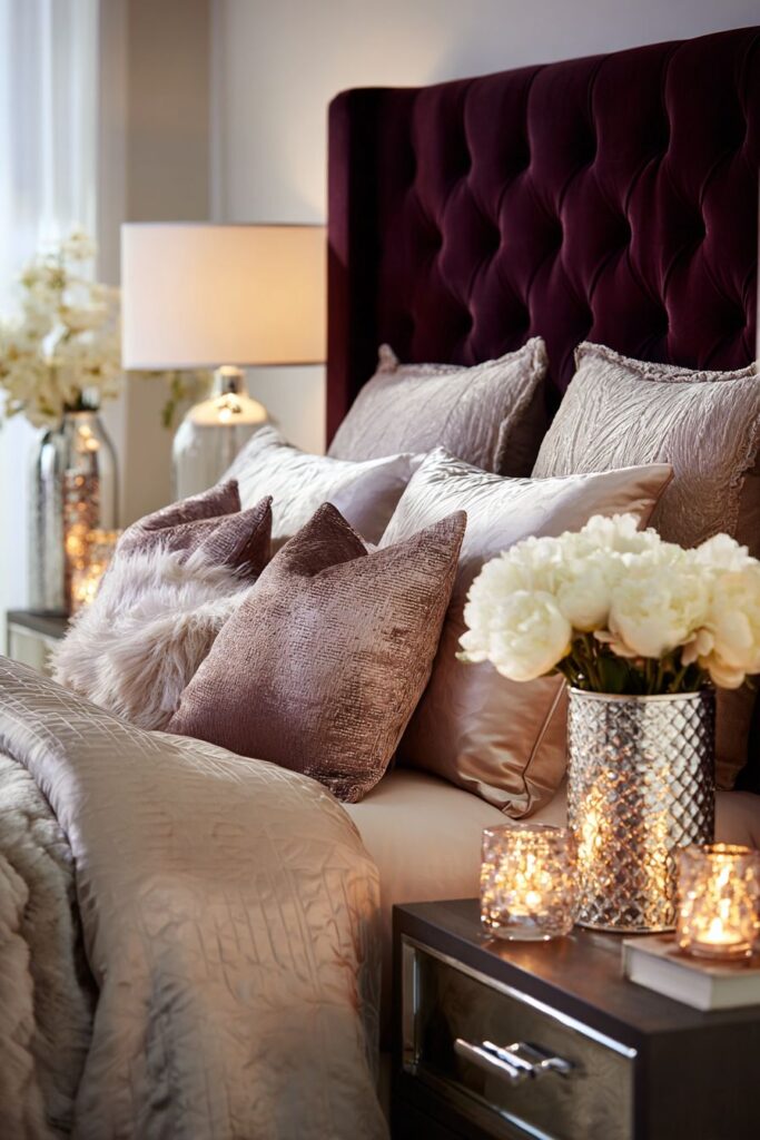 Luxurious Burgundy Velvet Elegance