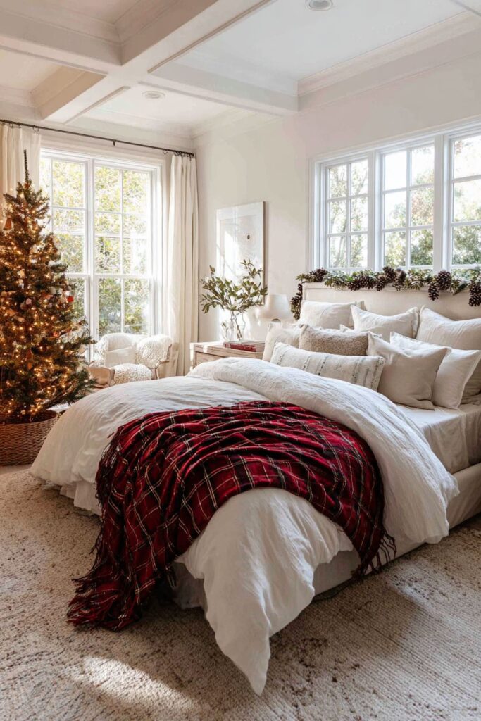 Cozy Traditional Christmas Bedroom Retreat