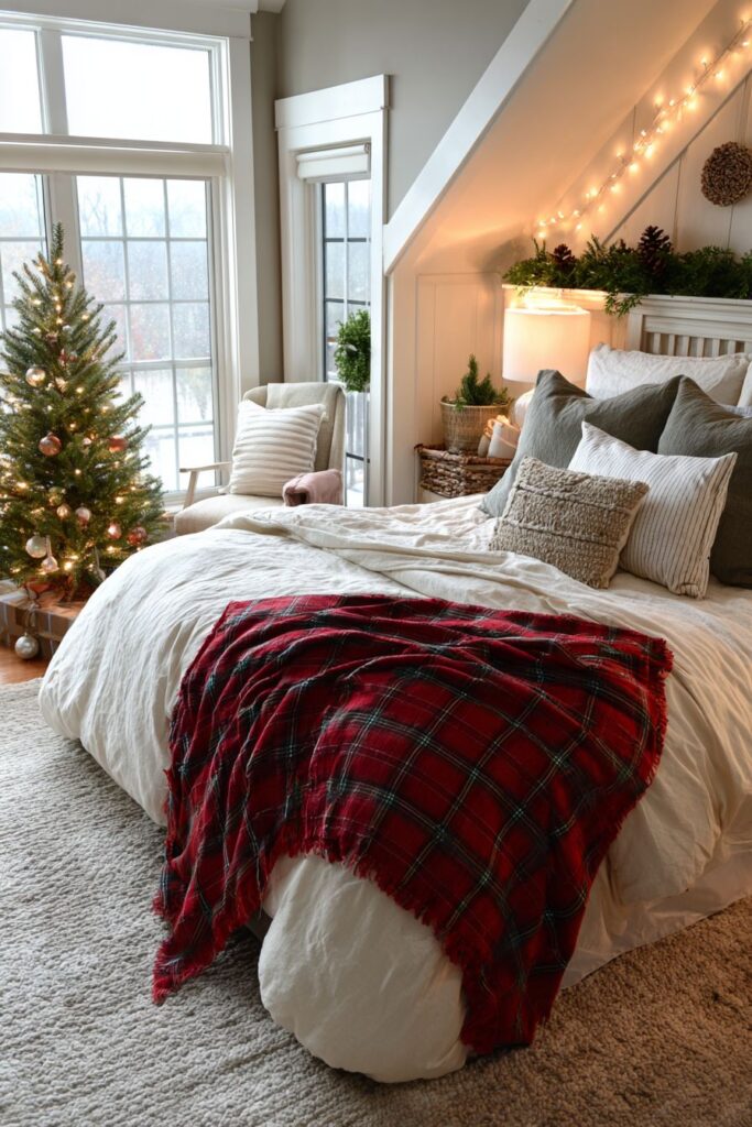 Cozy Traditional Christmas Bedroom Retreat