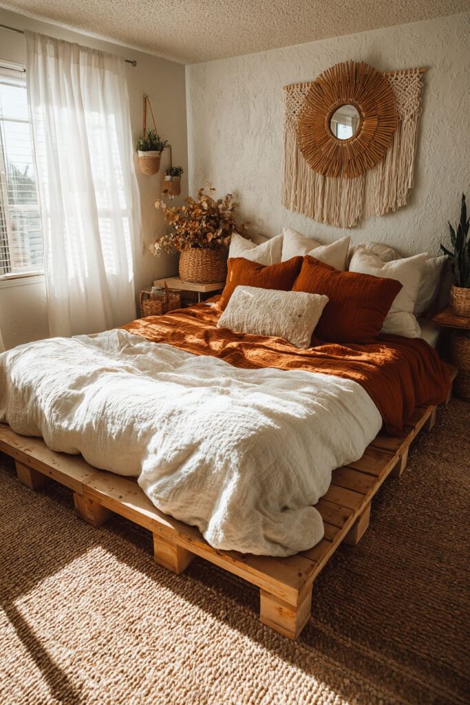 Serene Platform Sanctuary with Natural Textures