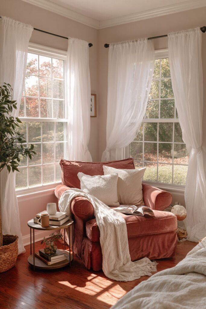 The Cozy Reading Retreat with Velvet Elegance