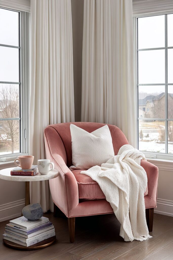 The Cozy Reading Retreat with Velvet Elegance