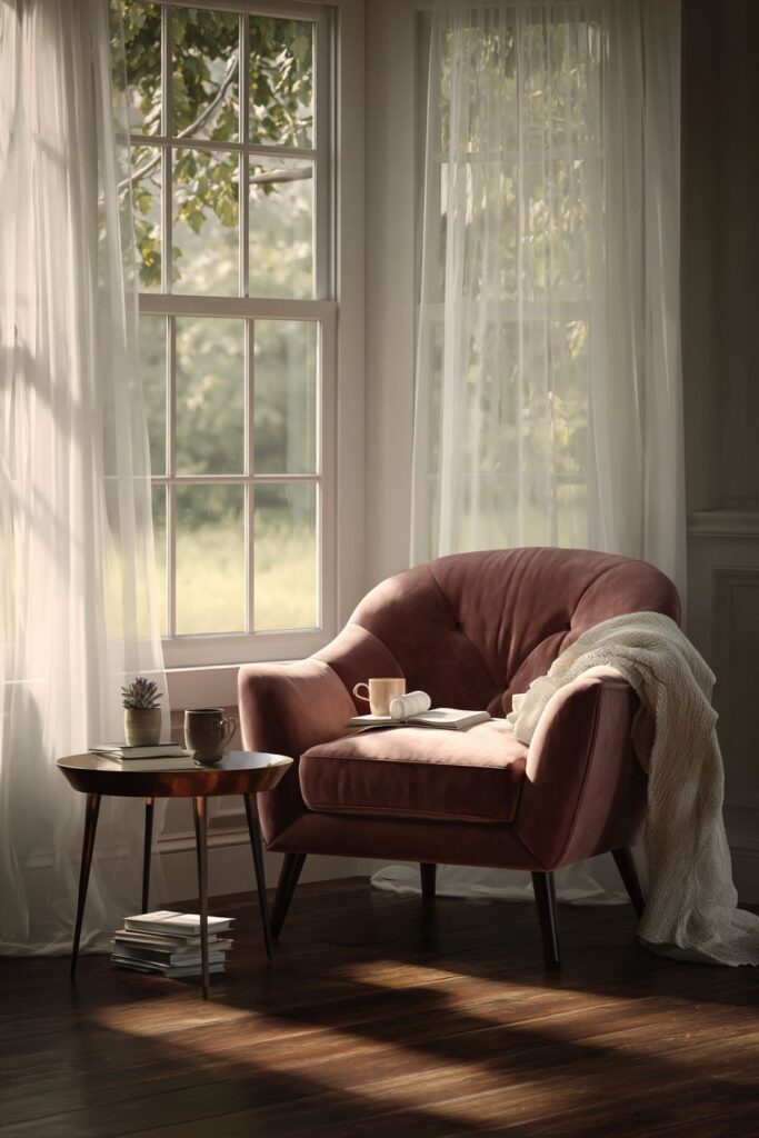 The Cozy Reading Retreat with Velvet Elegance
