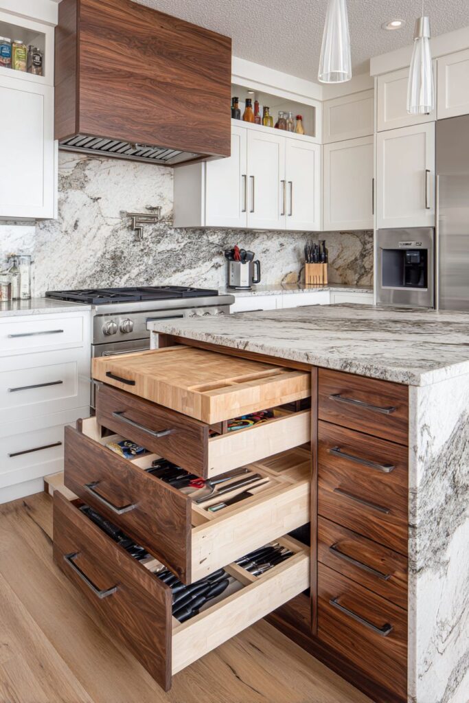 Dedicated Workspace with Integrated Cutting Boards