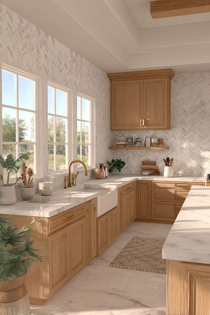 Scandinavian Light Oak Serenity Kitchen