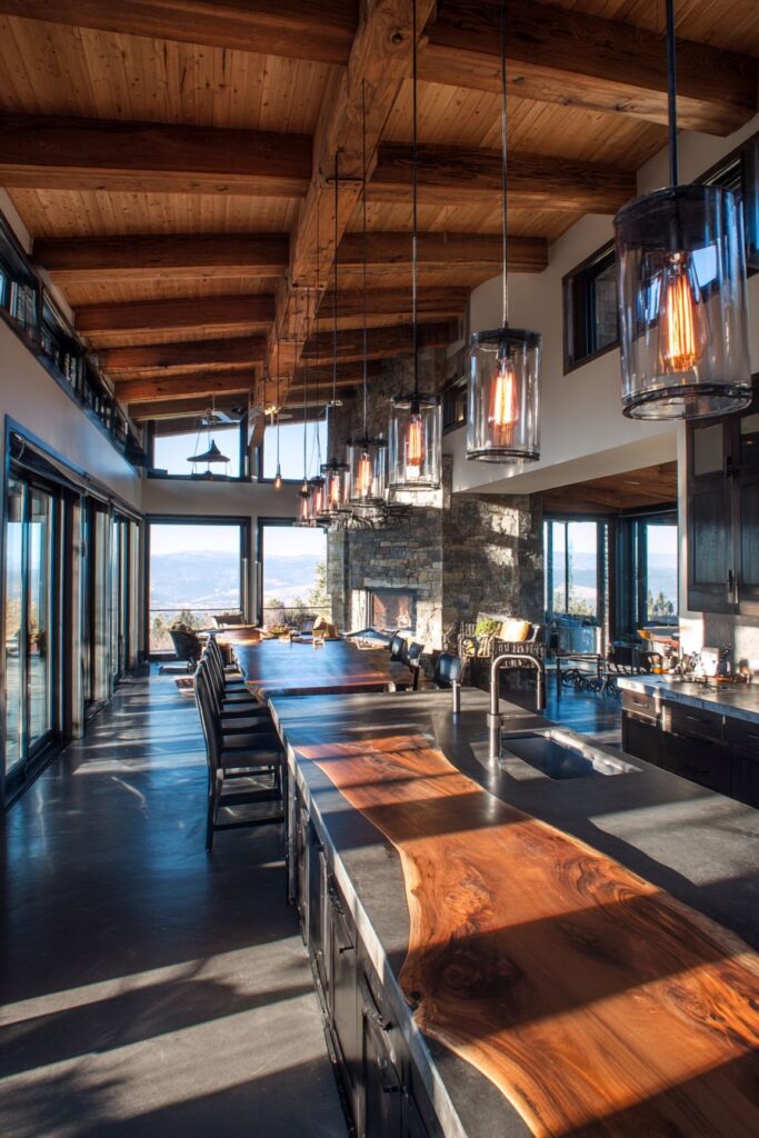 Industrial Style with Live-Edge Details