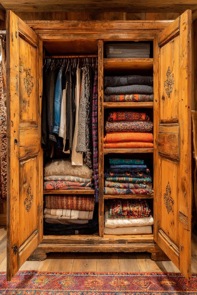 Repurposed Armoire for Adaptive Storage Solutions