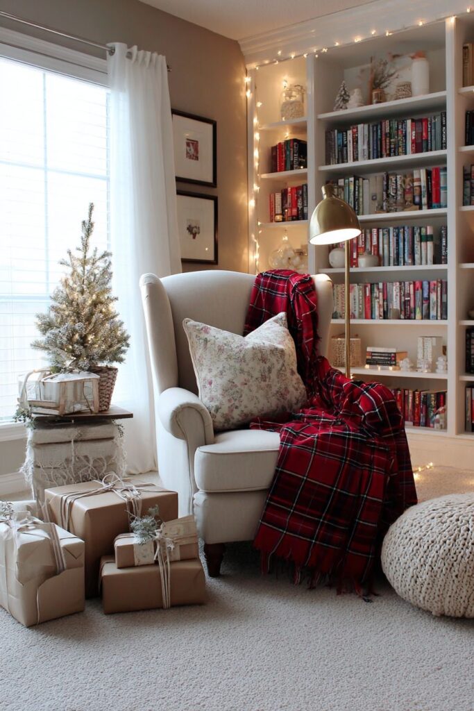 Cozy Reading Nook Christmas Transformation
