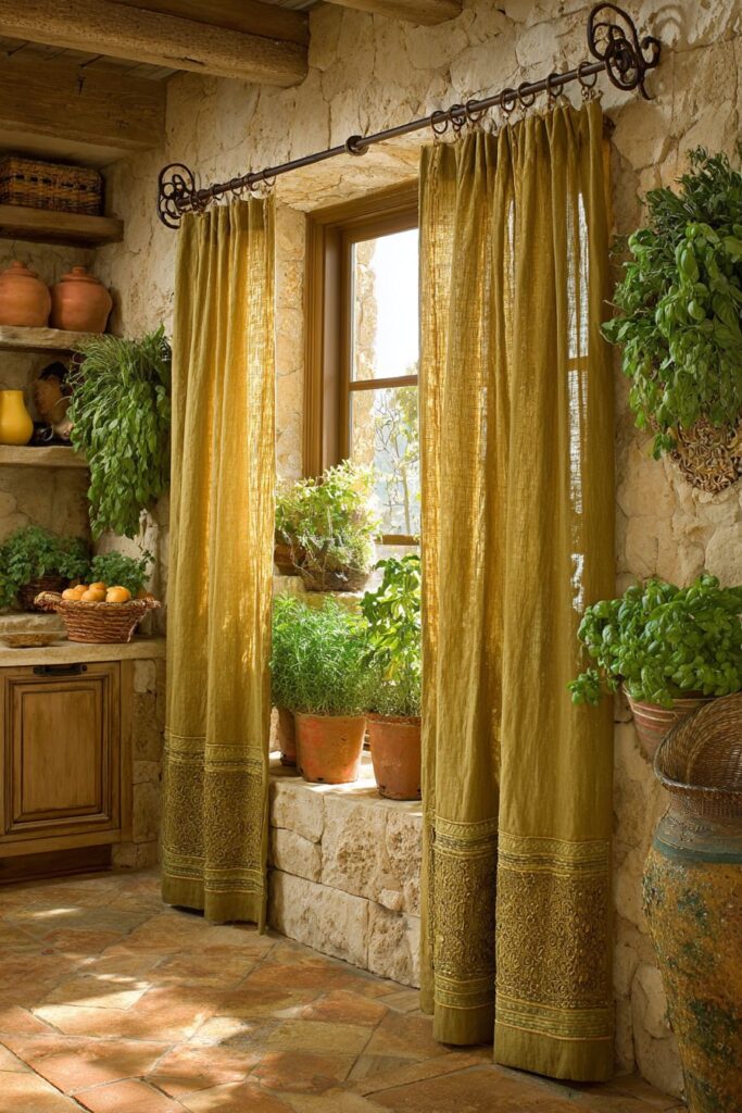 Mediterranean Luxury with Olive Linen