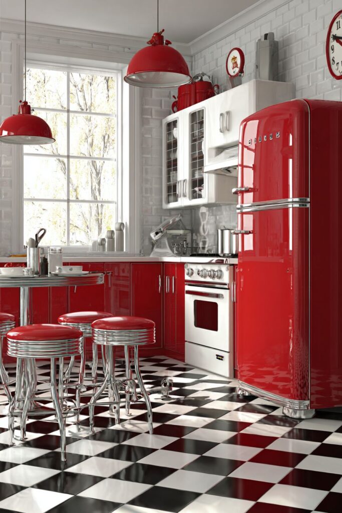 Vintage Red Retro Revival