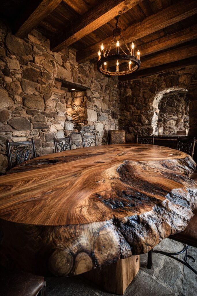 Rustic Live-Edge Oak Organic Beauty