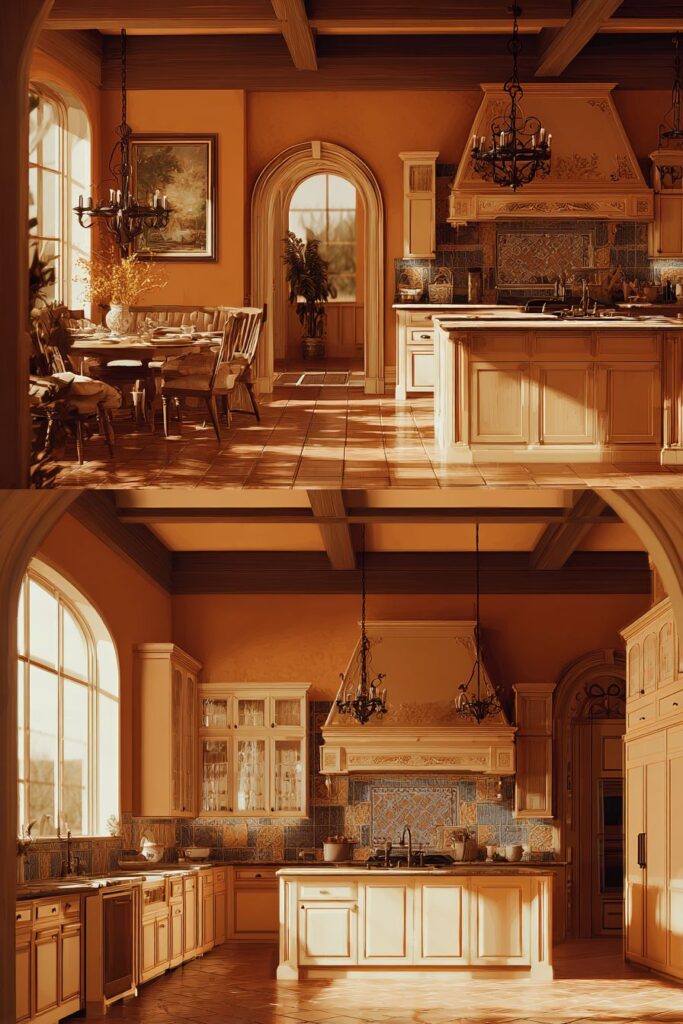 Mediterranean Coastal Villa Kitchen