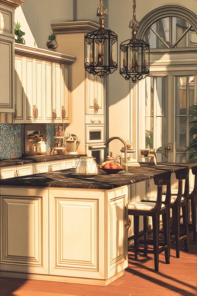 Mediterranean Coastal Villa Kitchen