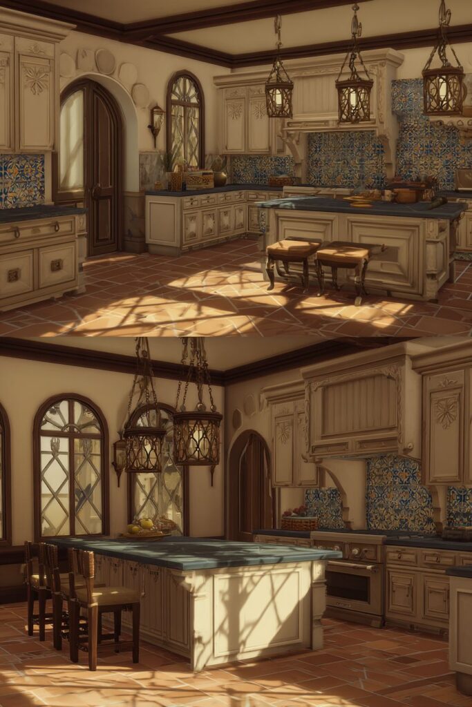 Mediterranean Coastal Villa Kitchen