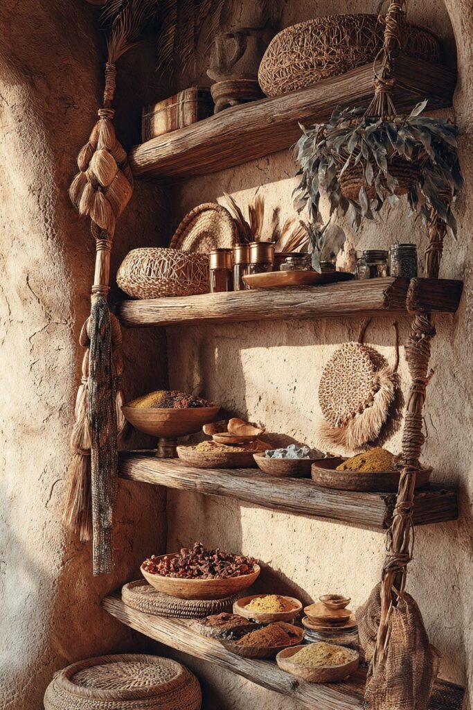 Bohemian Woven Rattan Display