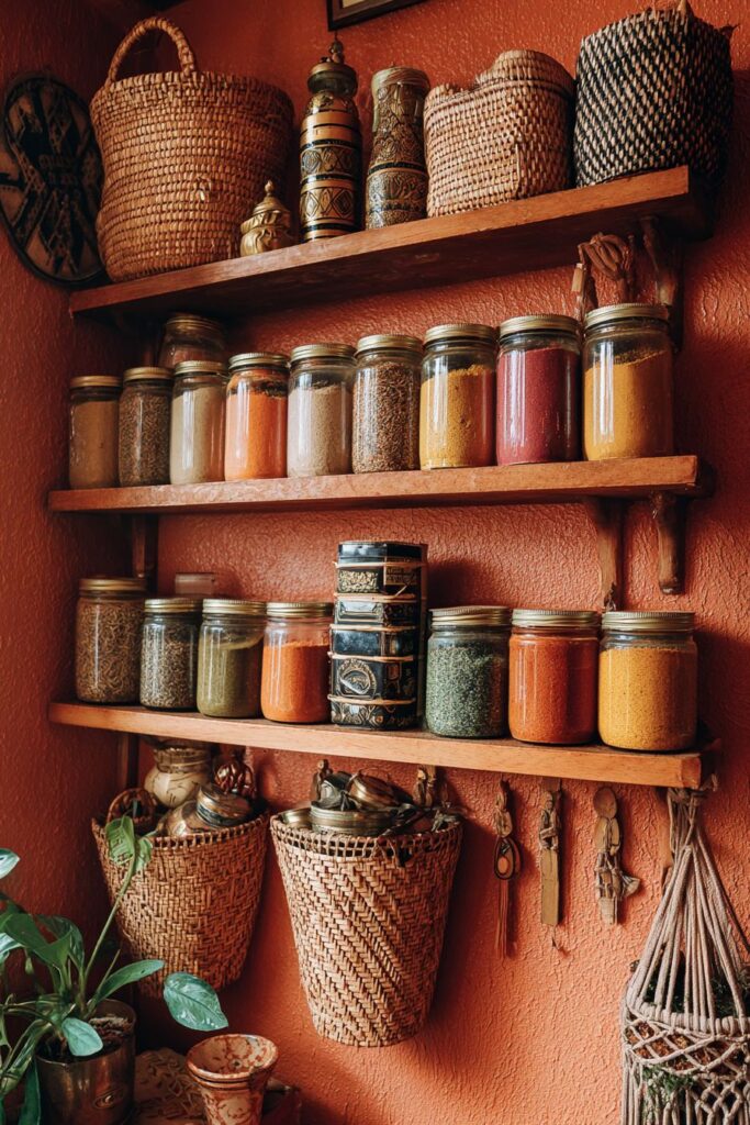 Bohemian Woven Rattan Display