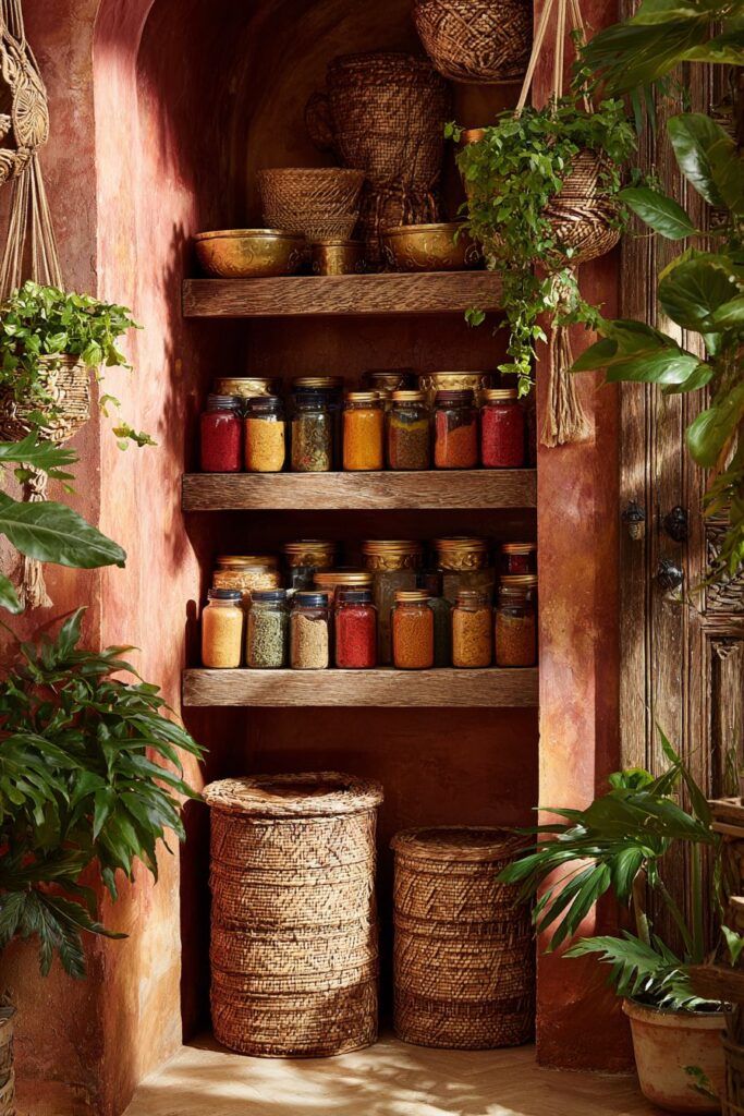 Bohemian Woven Rattan Display