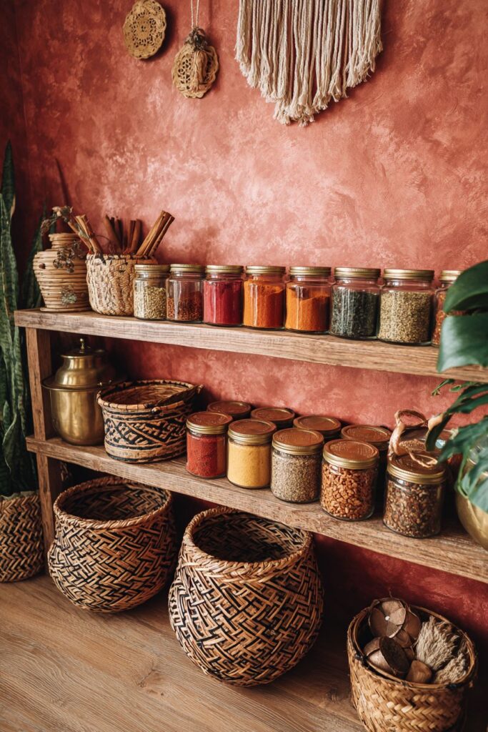 Bohemian Woven Rattan Display