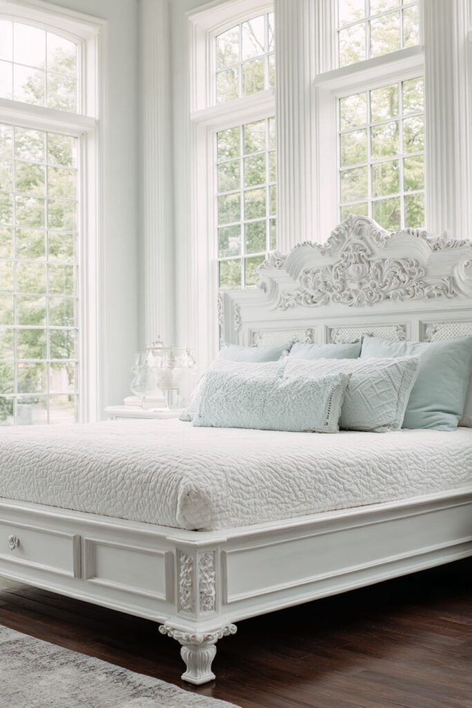 Classic Carved White Wood Timelessness