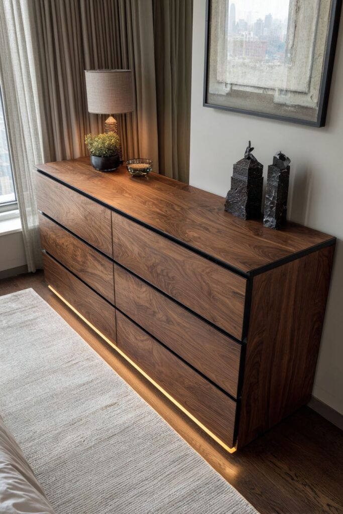 Contemporary Mixed-Material Dresser Design