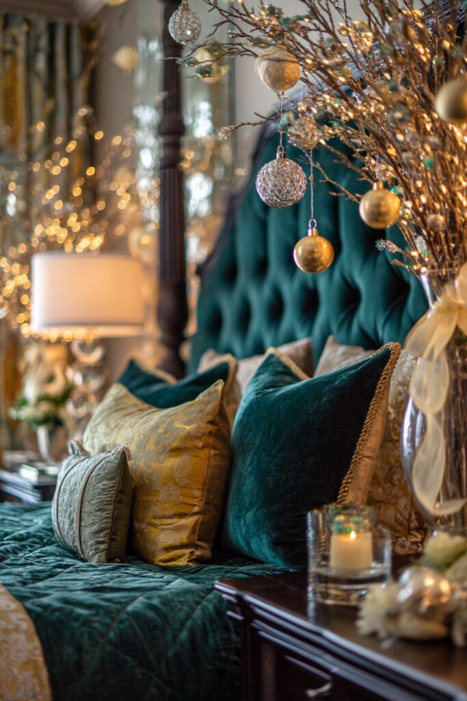 Luxurious Christmas Bedroom Opulence