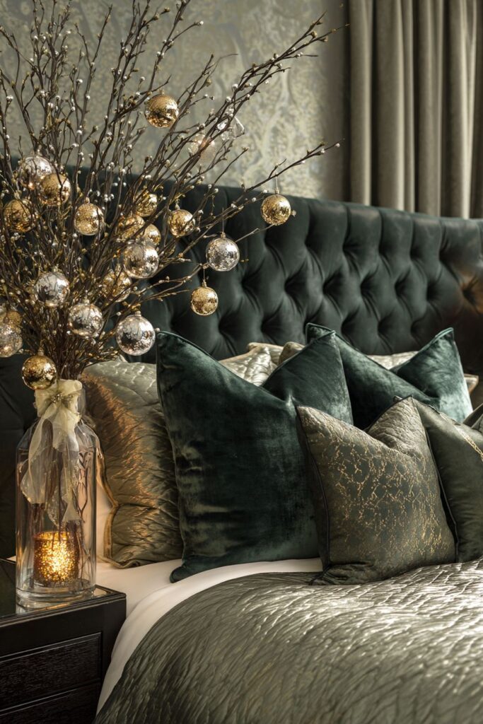 Luxurious Christmas Bedroom Opulence