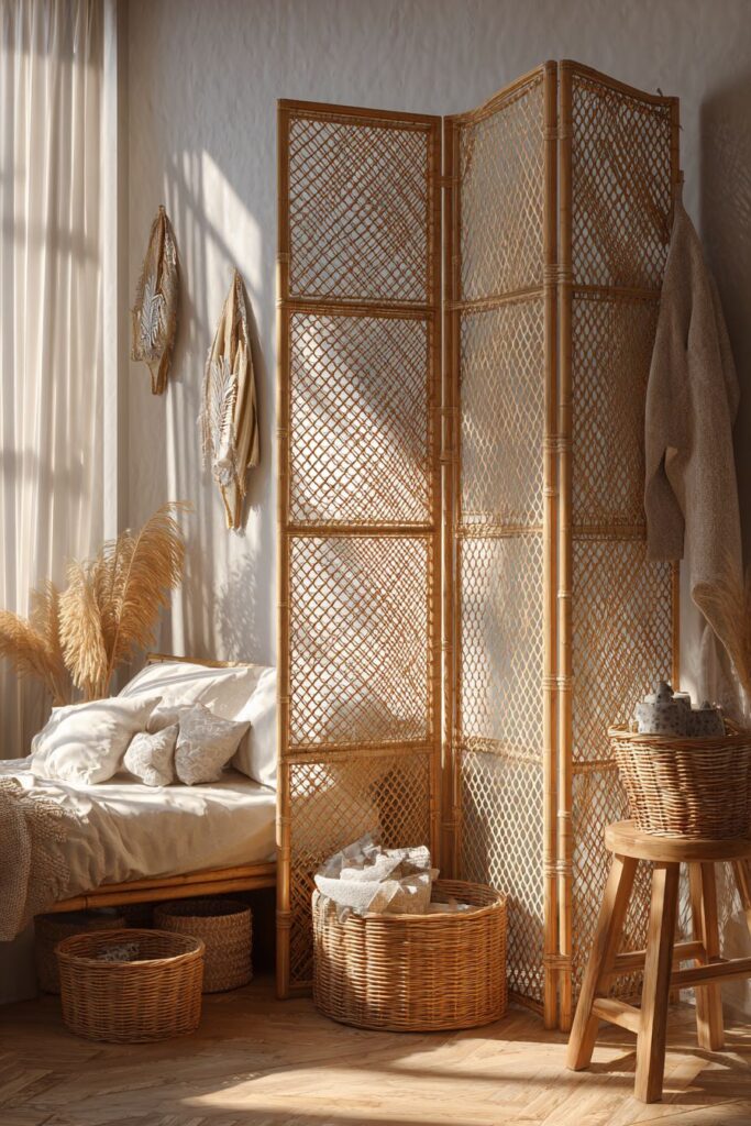 Natural Room Division with Bamboo Elegance