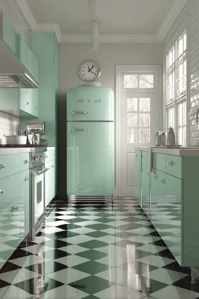 Nostalgic 1950s Retro Kitchen