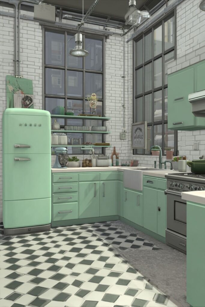 Nostalgic 1950s Retro Kitchen