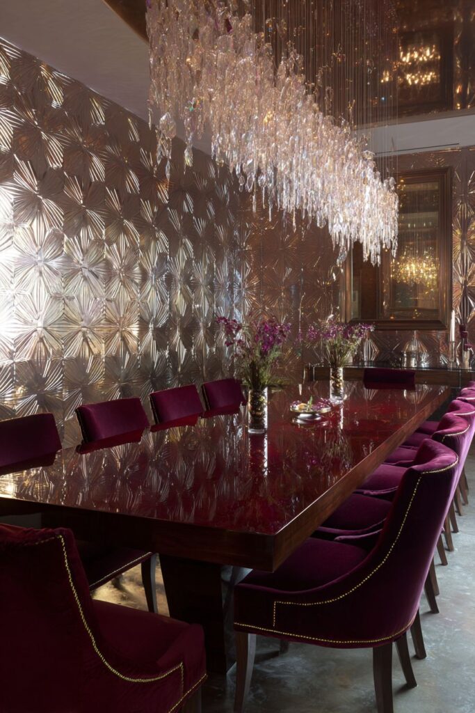 Art Deco Glamour with Burgundy and Gold Luxury