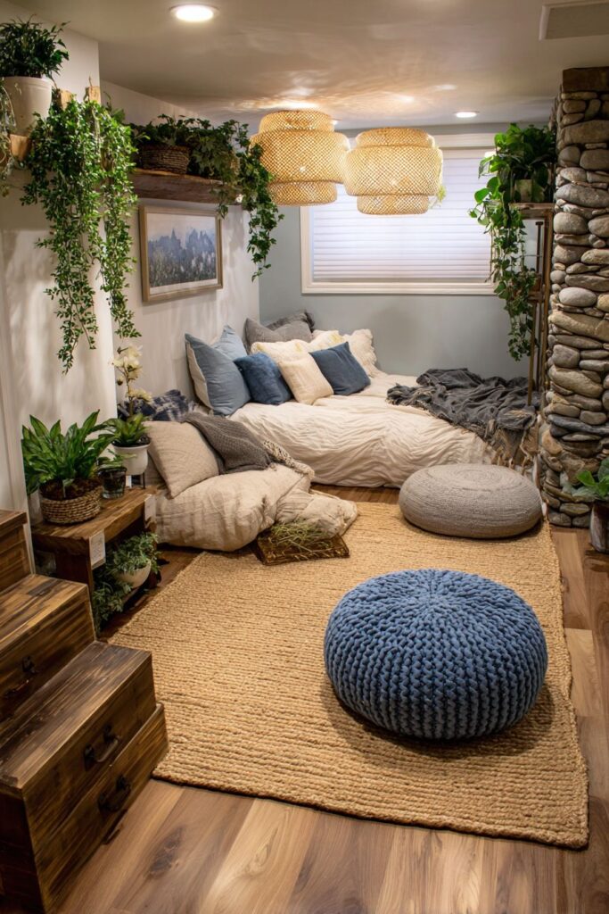 Wellness-Focused Basement Bedroom