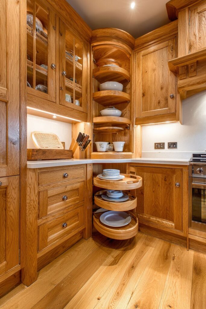 Corner Storage Innovation Oak Solutions