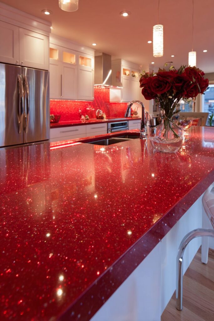 Red Quartz Luxury Surfaces