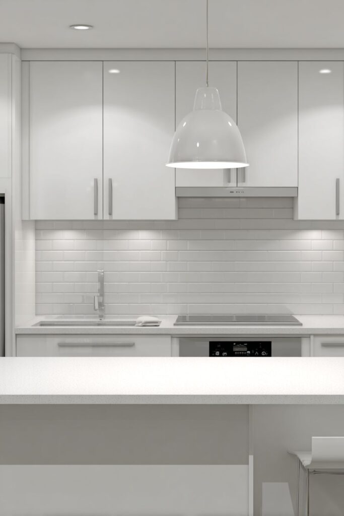 Serene Minimalist White Kitchen