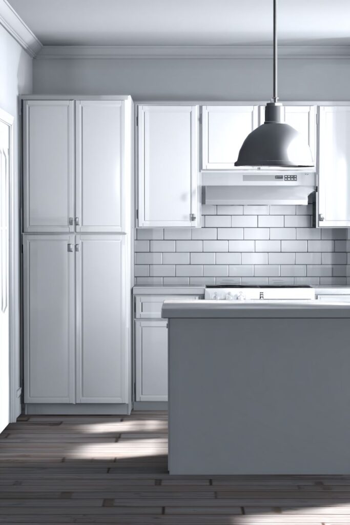 Serene Minimalist White Kitchen