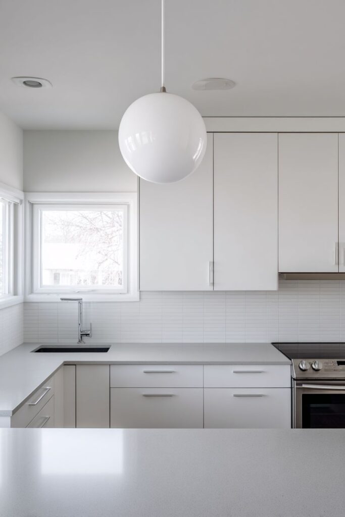 Serene Minimalist White Kitchen