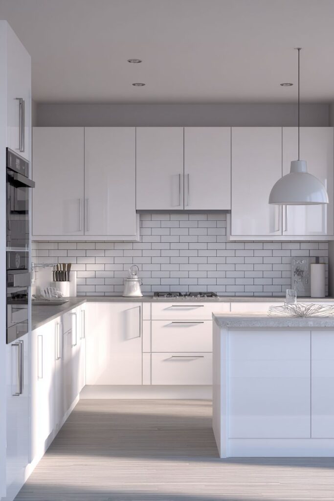 Serene Minimalist White Kitchen